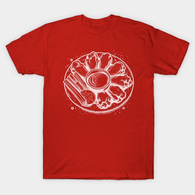 Abstract Hot Wing T-Shirt by The Snack Network